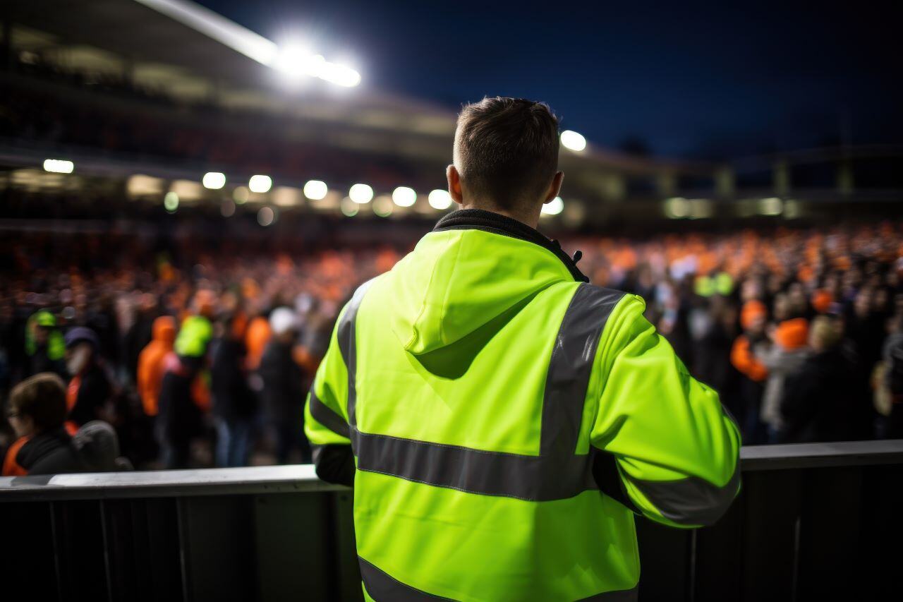 Event stewards at venue entrance